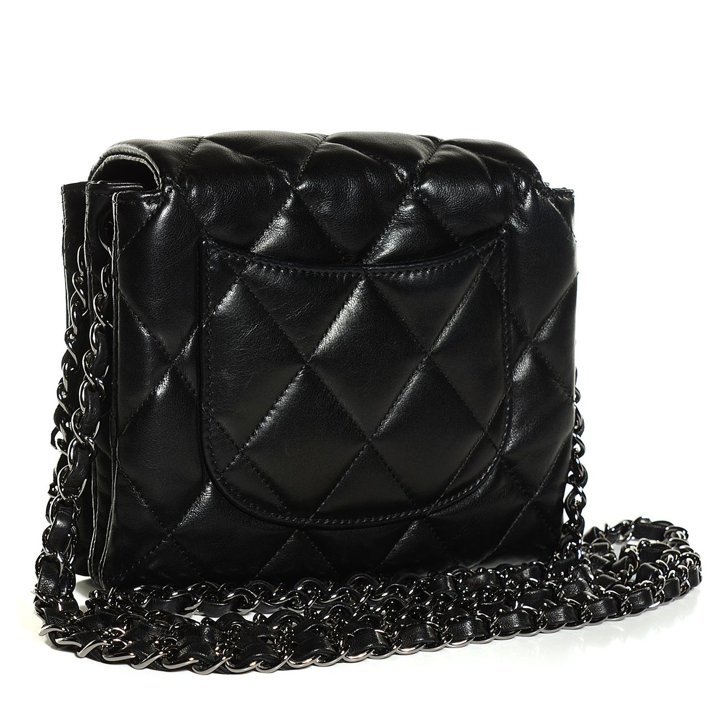 Lambskin Quilted Mini Chanel 3 Flap Black