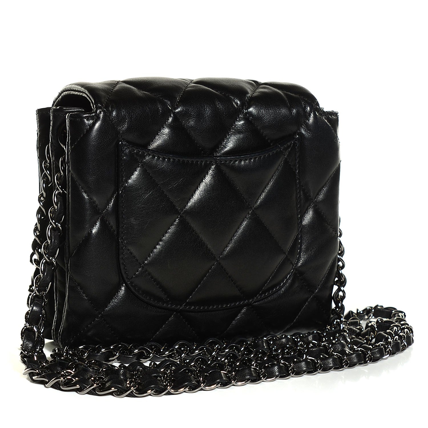 Chanel Lambskin Quilted Mini Chanel 3 Flap Black 3 of 10