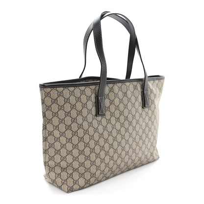 Gucci GG Supreme Monogram Medium Zippered Shopping Tote Dark Brown 3 of 10