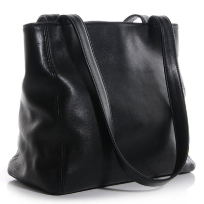 Chanel Lambskin Small CC Stitched Tote Black 3 of 7