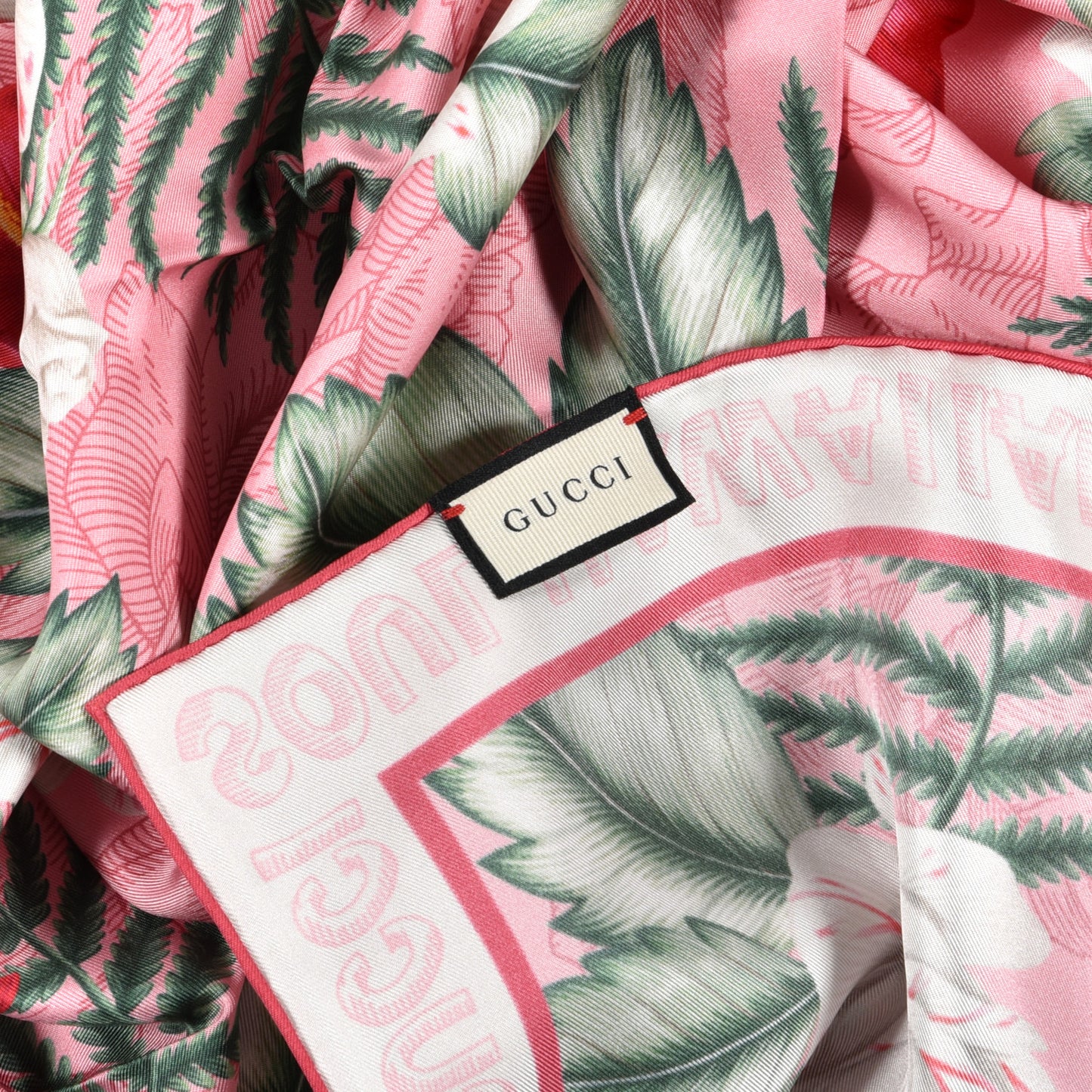 Silk Twill Dream Hawaiian Square Scarf Roseate