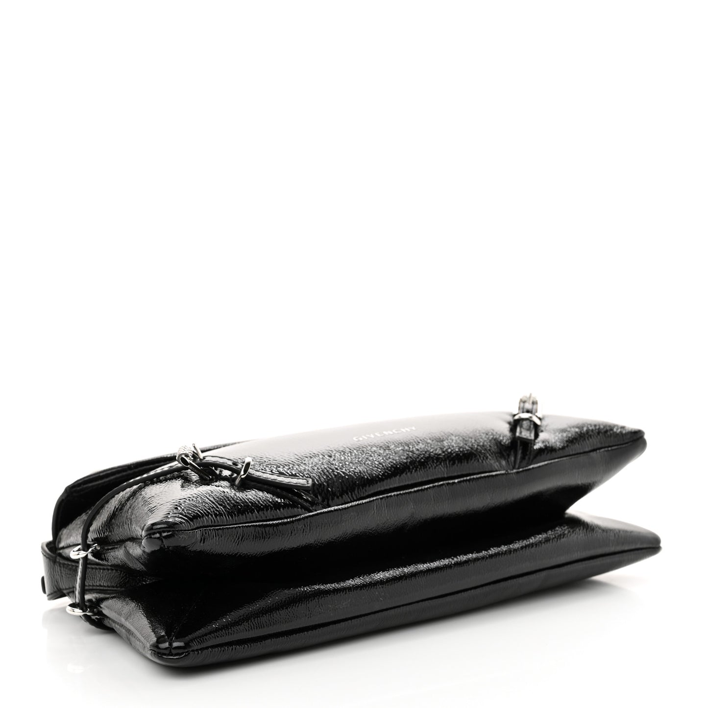 Patent Calfskin Small P'tit Voyou Bag Black