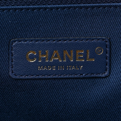Chanel Calfskin Caviar Quilted Large Shopping Tote Blue 6 of 7