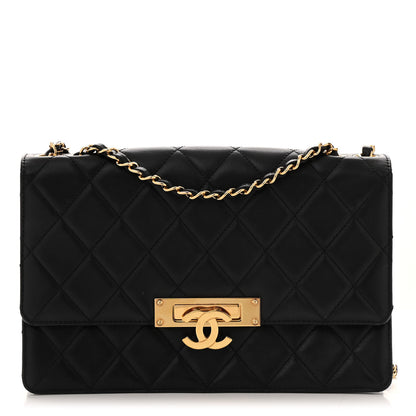 Chanel Lambskin Quilted Large Golden Class Flap Black 1 of 13