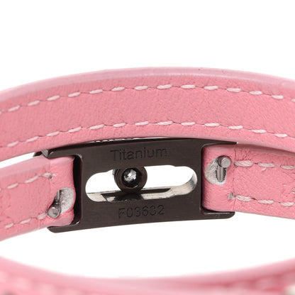Messika Graphite Titanium Diamond Suede My Move Bracelet Baby Pink Taupe 7 of 10