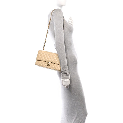 Chanel Caviar Quilted Medium Double Flap Beige 2 of 12
