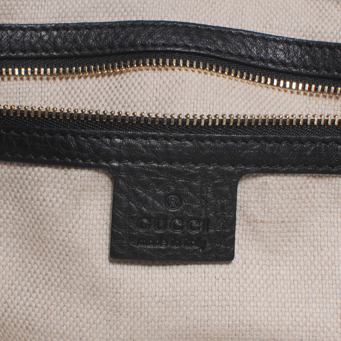 Pebbled Calfskin Large Soho Top Handle Bag Black
