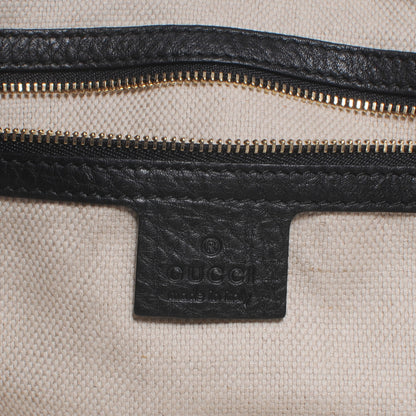 Gucci Pebbled Calfskin Large Soho Top Handle Bag Black 6 of 8
