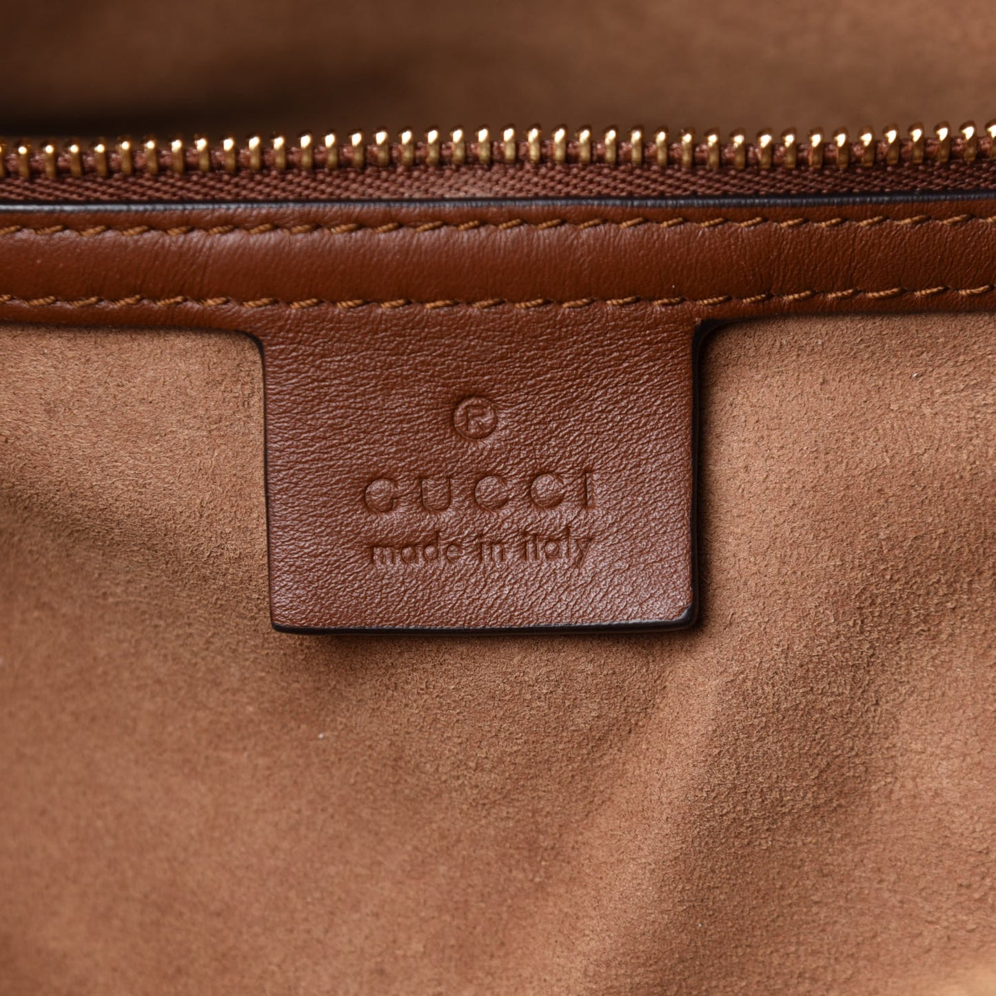 GG Supreme Monogram Large Linea A Hobo Light Brown
