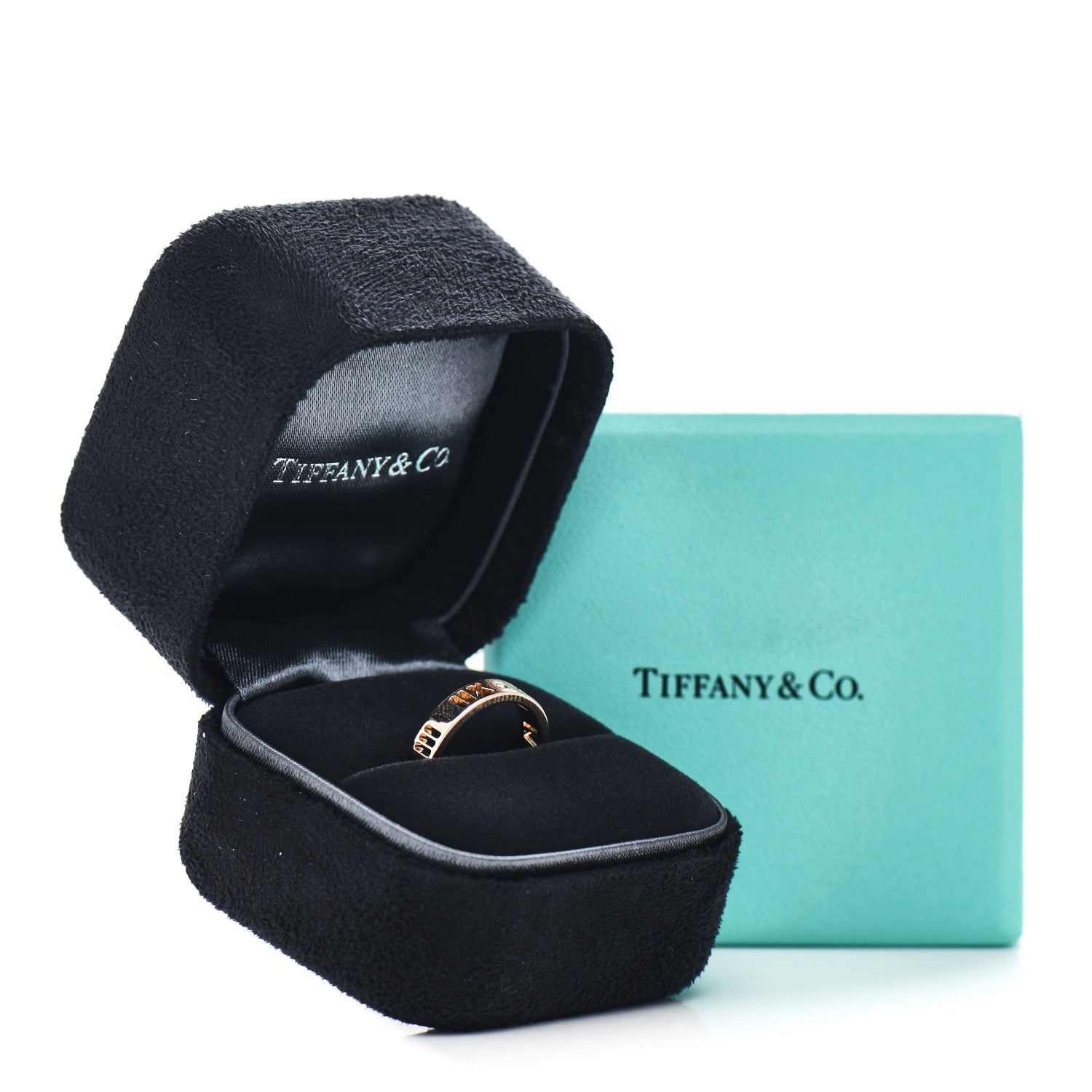 Tiffany 18K Rose Gold Diamond Atlas Pierced Ring 49 4.75 5 of 5