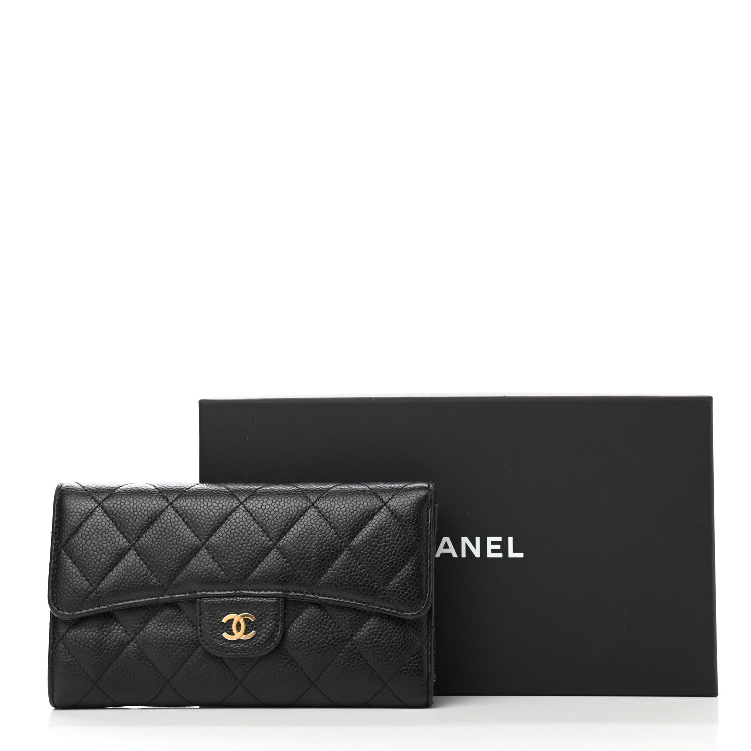 Chanel Caviar Quilted Large Flap Wallet Black 11 of 11