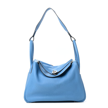 Hermes Taurillon Clemence Lindy 30 Bleu Paradis 1 of 9