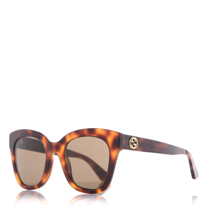 Gucci Acetate Square Frame Sunglasses GG0029S Tortoise 1 of 7