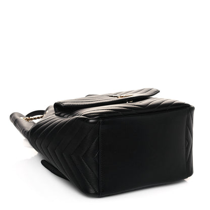 Saint Laurent Lambskin Matelasse Monogram Joe Backpack Black 3 of 12