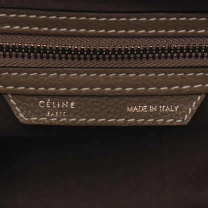 Celine Drummed Calfskin Micro Luggage Souris 7 of 8