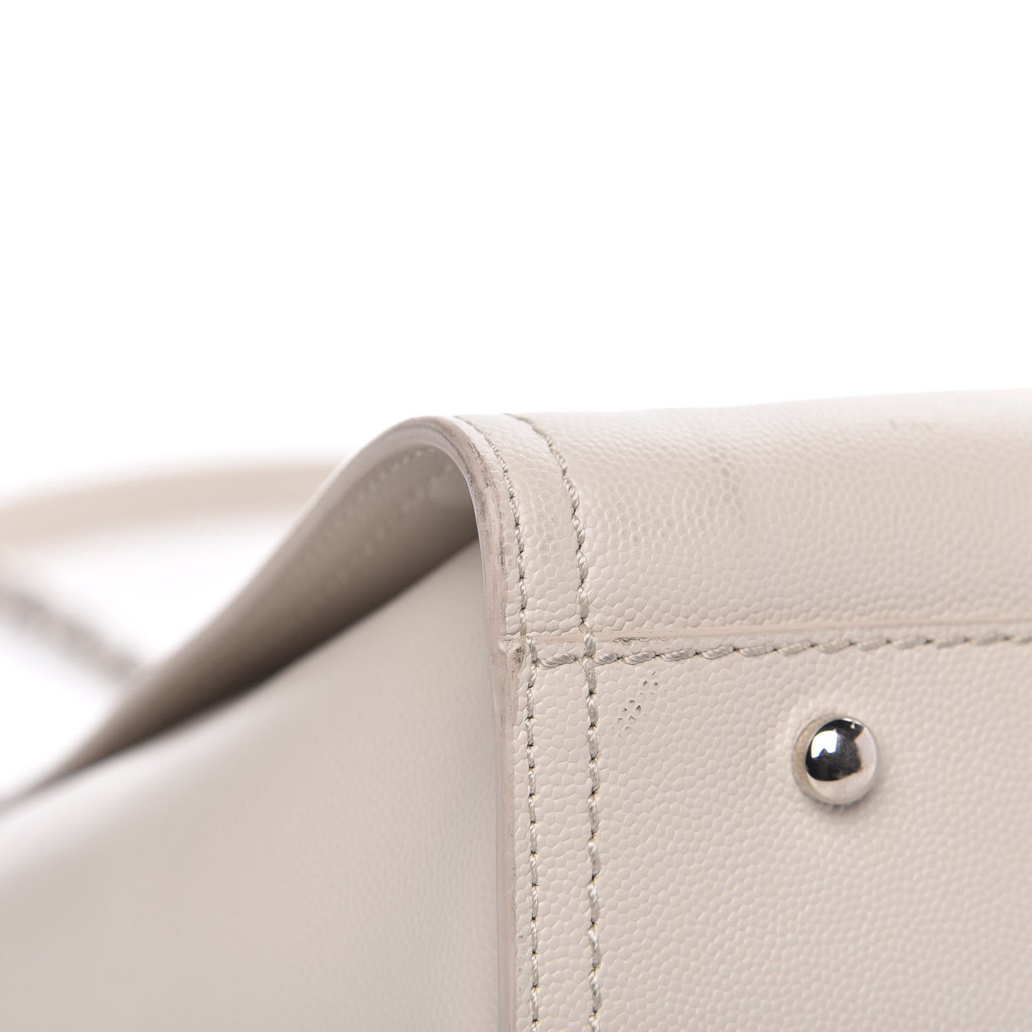 Caviar Small Studded Deauville Tote Ivory