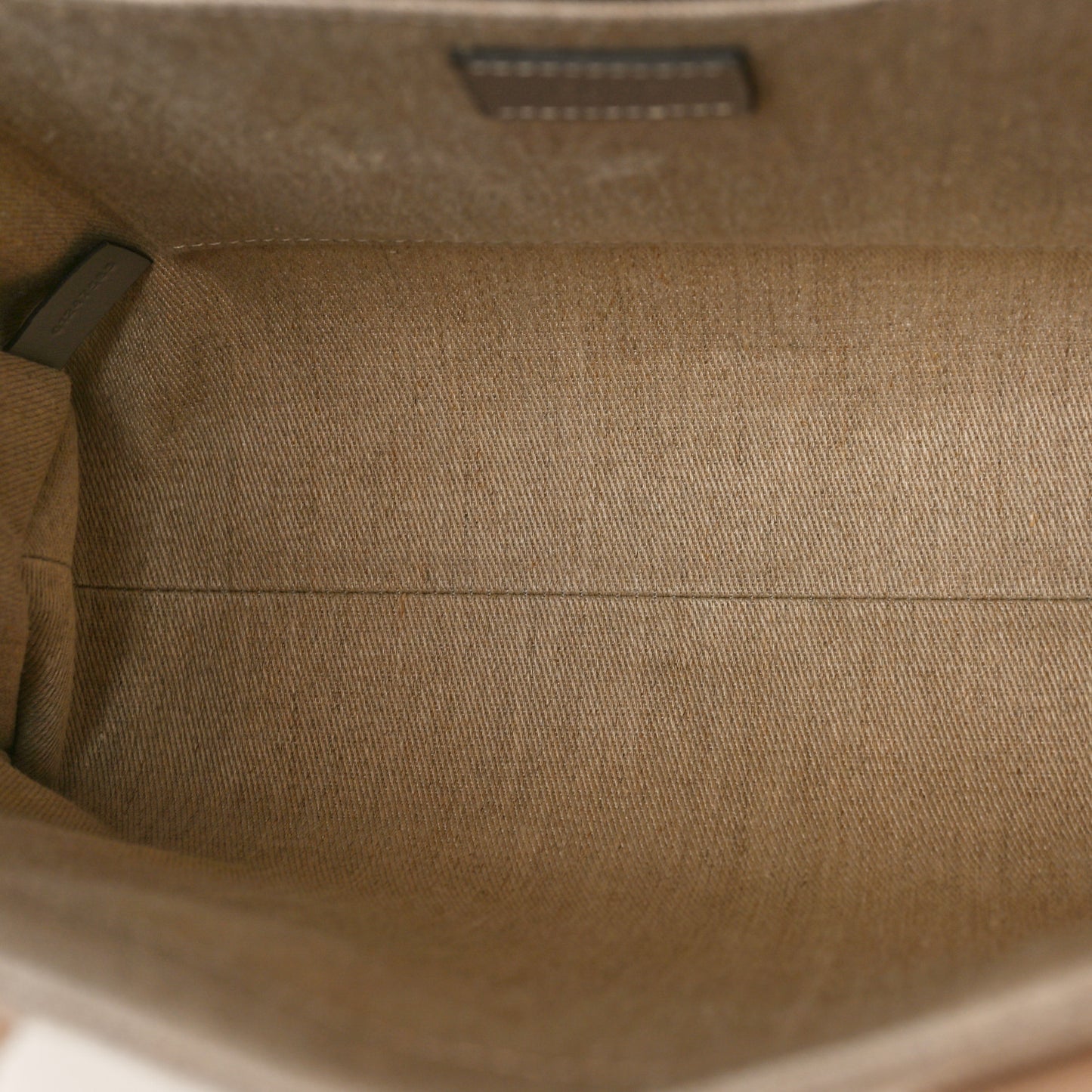 Linen Calfskin Medium Woody Ribbon Tote Grey