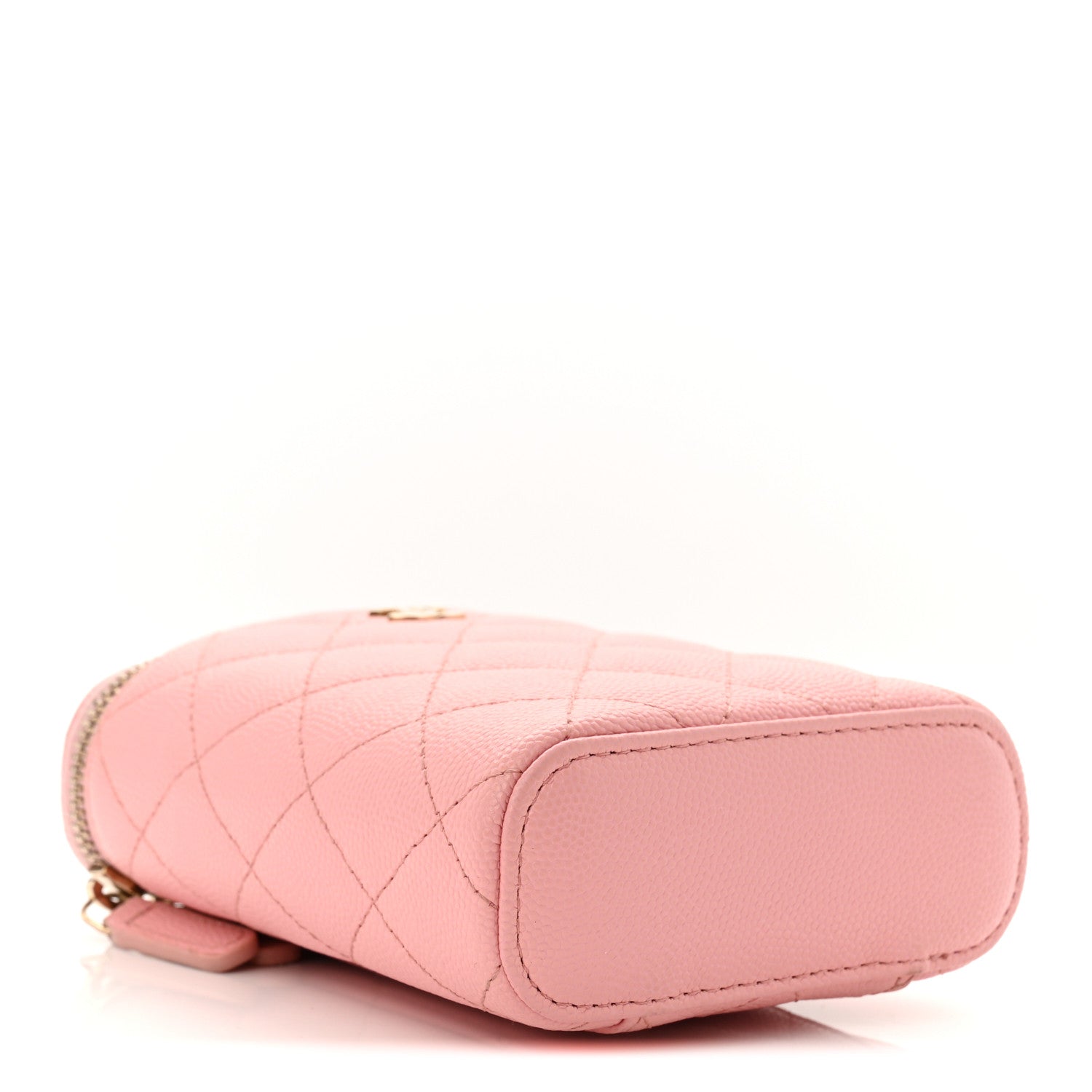 Chanel Caviar Quilted Small Vertical Coco Beauty Vanity Case With Chain Light Pink 4 of 10