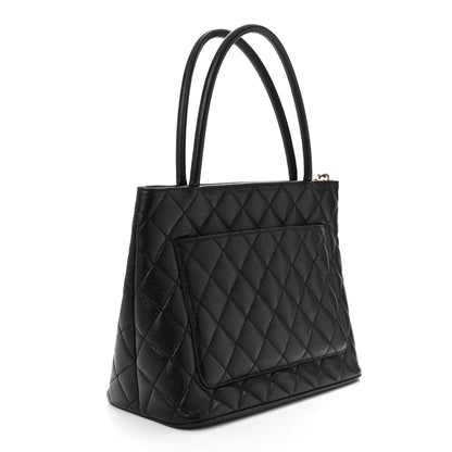 Chanel Caviar Quilted Medallion Tote Black 3 of 10