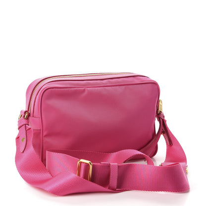 Prada Tessuto Nylon Soft Calf Camera Bag Fuxia 3 of 11