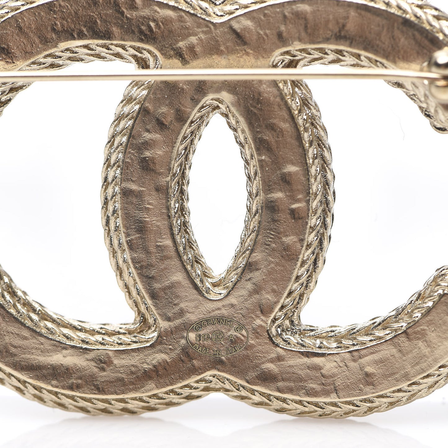 Tweed CC Brooch Gold Multicolor