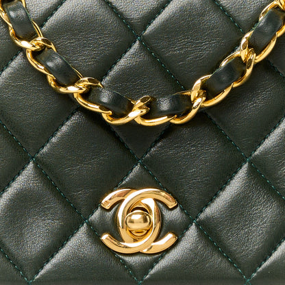 Chanel Lambskin Quilted Small Single Flap Green 9 of 11