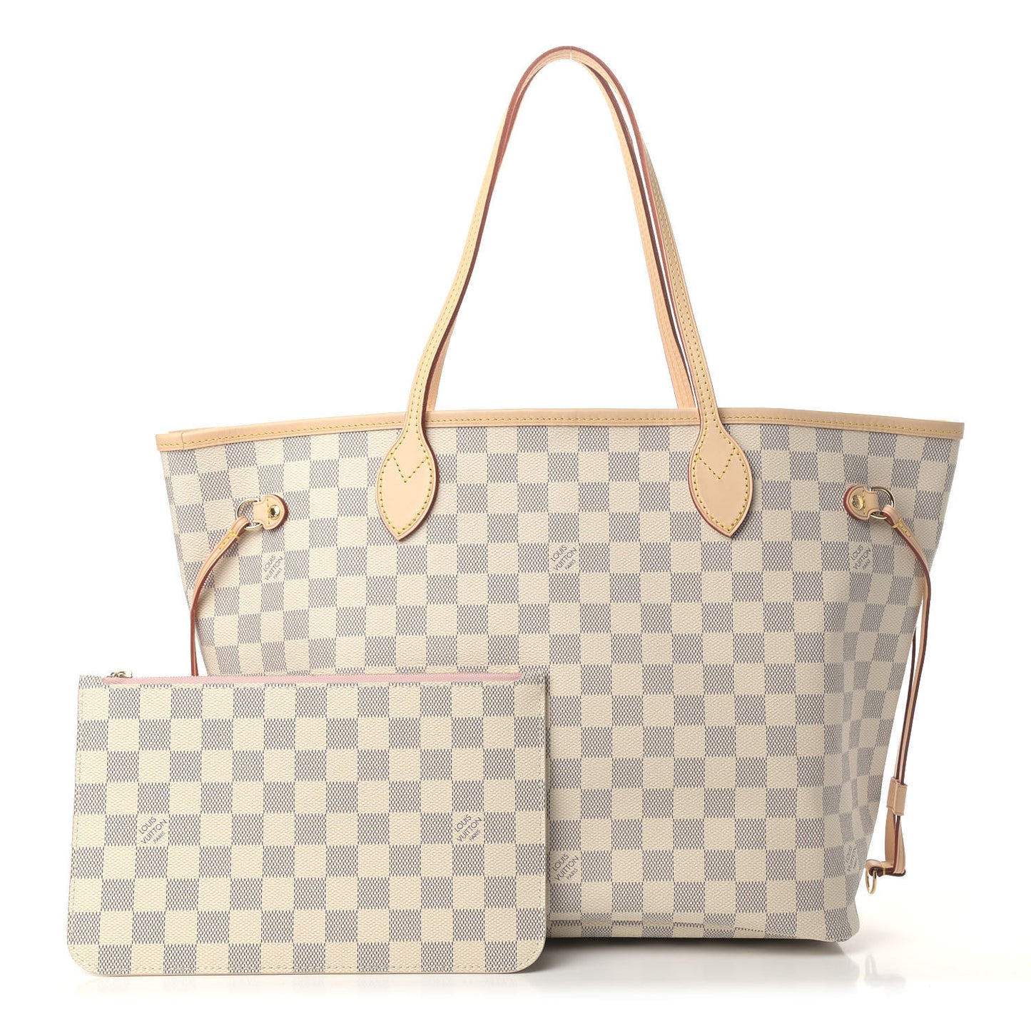 Damier Azur Neo Neverfull MM Rose Ballerine
