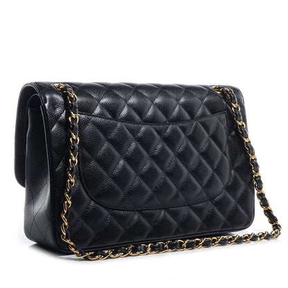 Chanel Caviar Quilted Jumbo Double Flap Black 3 of 10