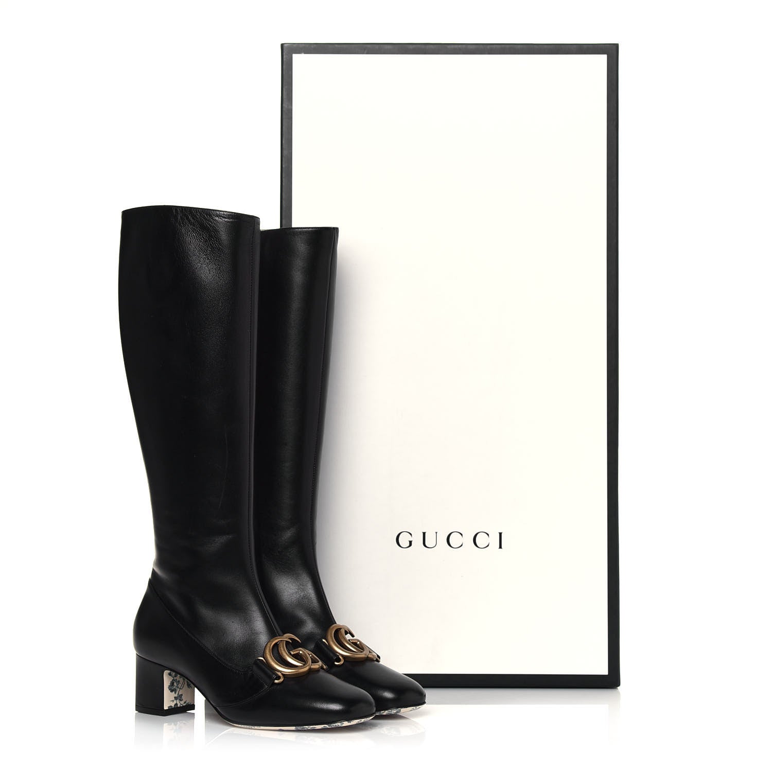 Gucci Malaga Kid GG Victoire 55mm Boots 36 Black 8 of 8