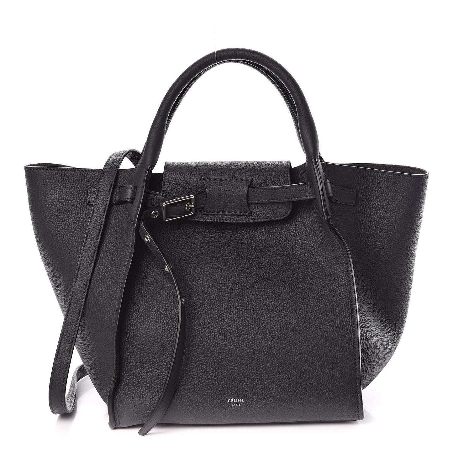 Supple Grained Calfskin Small Big Bag Anthracite