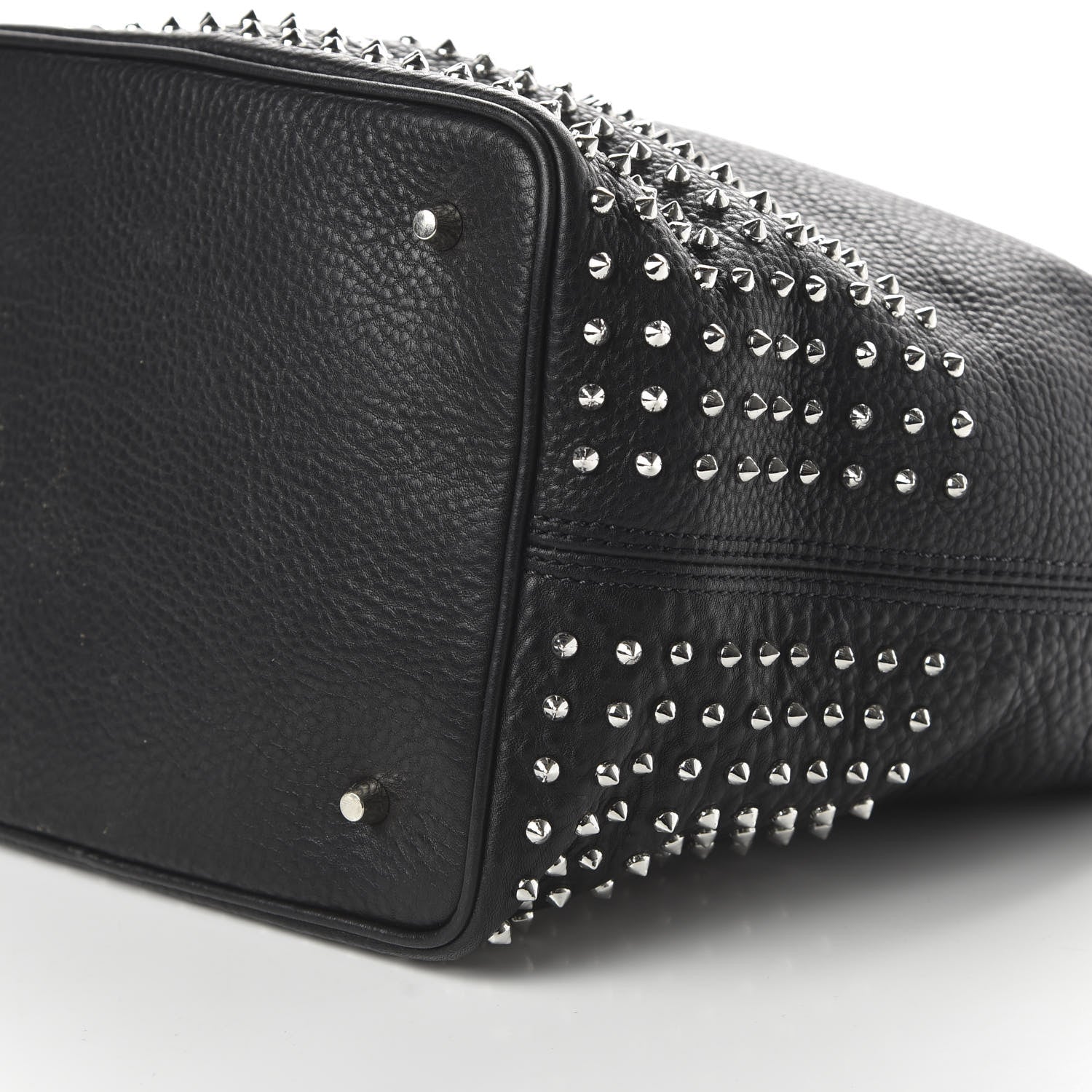 Burberry Calfskin Studded Medium Susanna Hobo Black 7 of 9