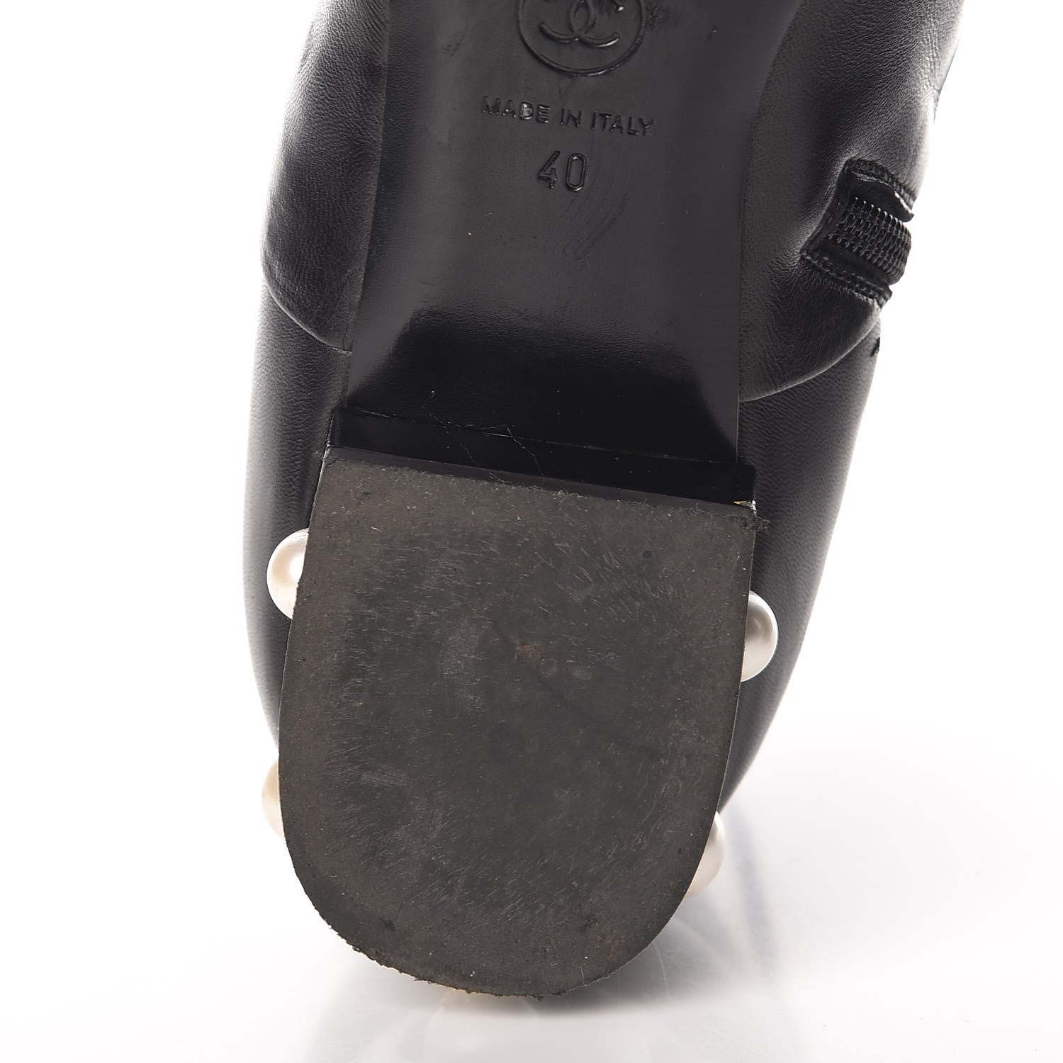 Chanel Lambskin Pearl Short Boots 40 Black 13 of 14