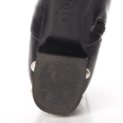 Chanel Lambskin Pearl Short Boots 40 Black 13 of 14