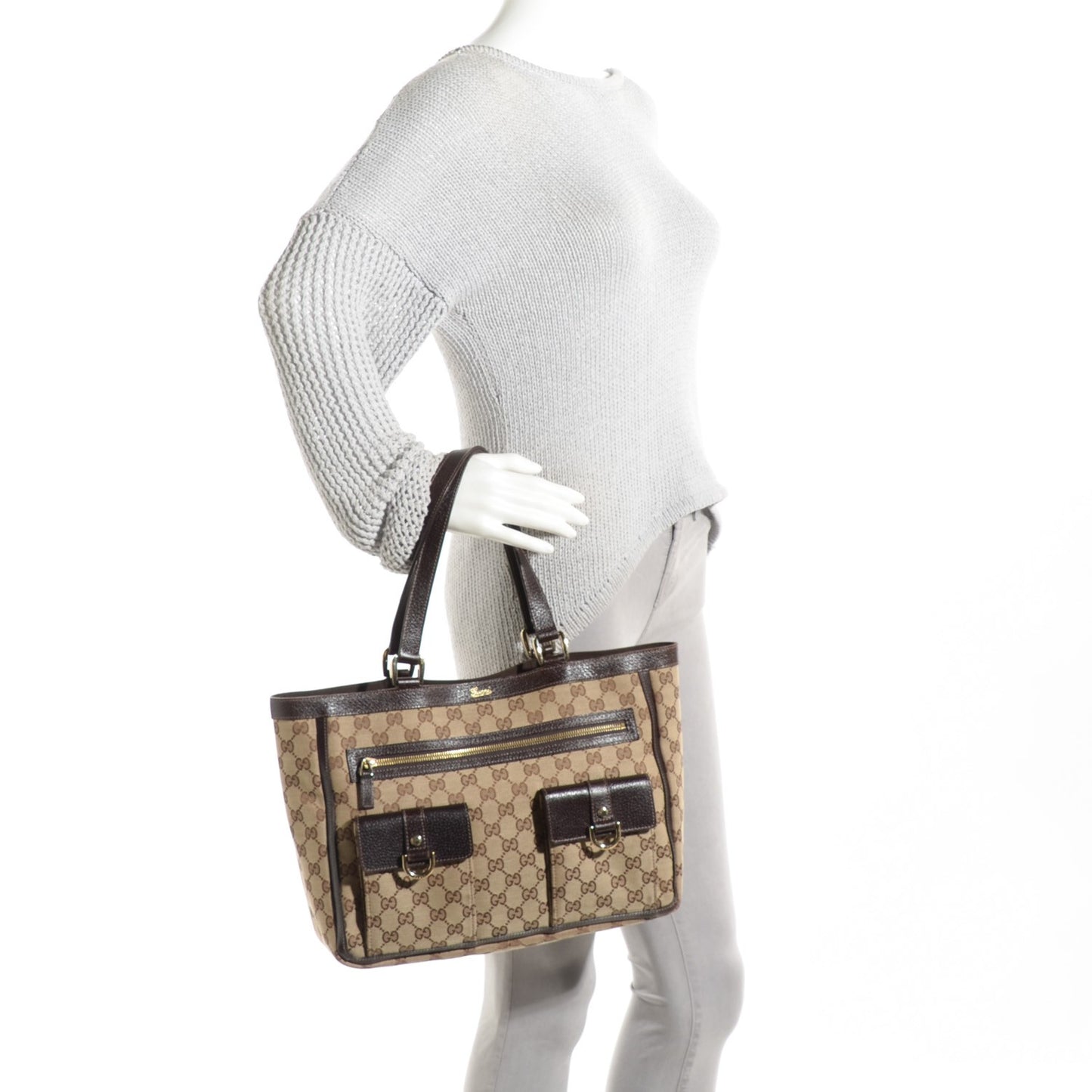 Monogram Abbey Tote Brown