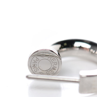 Hermes Palladium Swift O'Kelly Earrings Etoupe 4 of 8