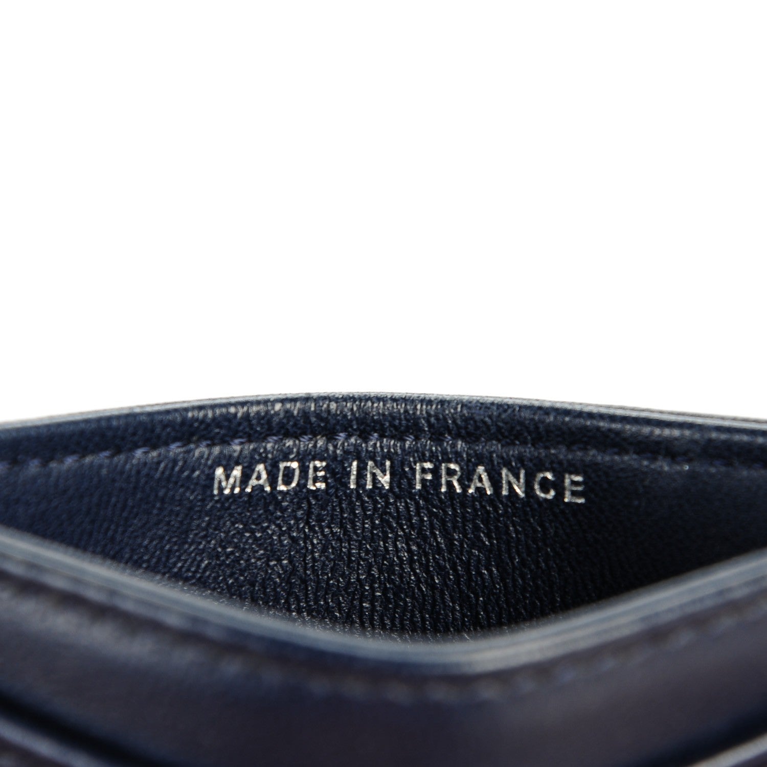 Chanel Lambskin Quilted Card Holder Navy Blue 7 of 8