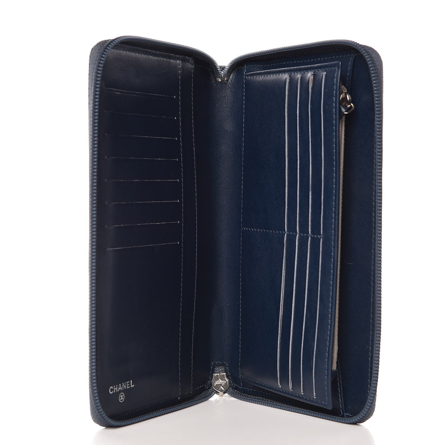 Caviar Timeless Travel Zip Wallet Blue