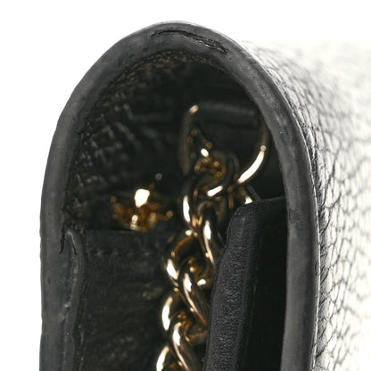 Gucci Dollar Calfskin Interlocking G Chain Wallet Black 13 of 15