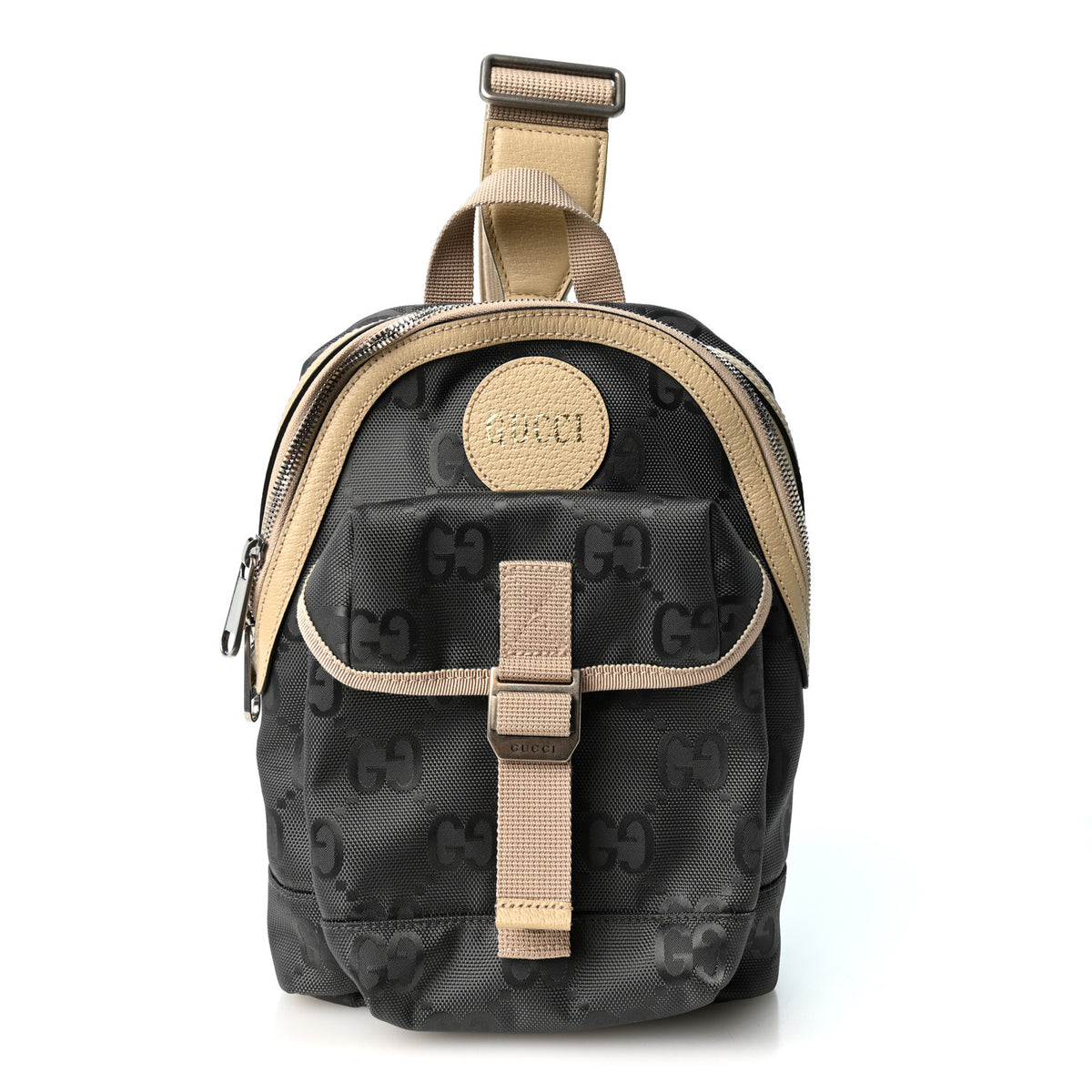 Econyl Nylon Monogram Off The Grid Sling Backpack Graphite Grey New Plaster