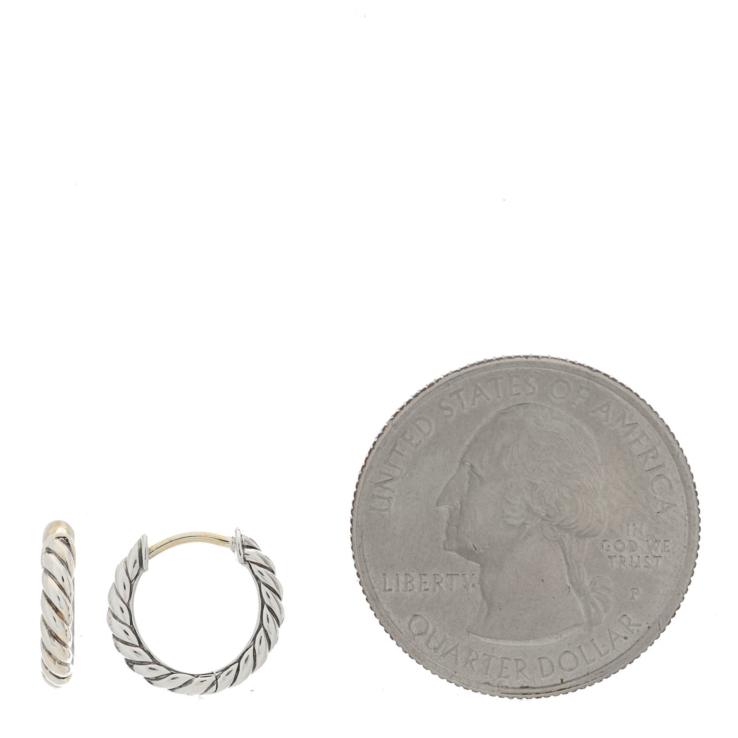 Sterling Silver Sculpted Cable Micro Huggie Hoop Earrings