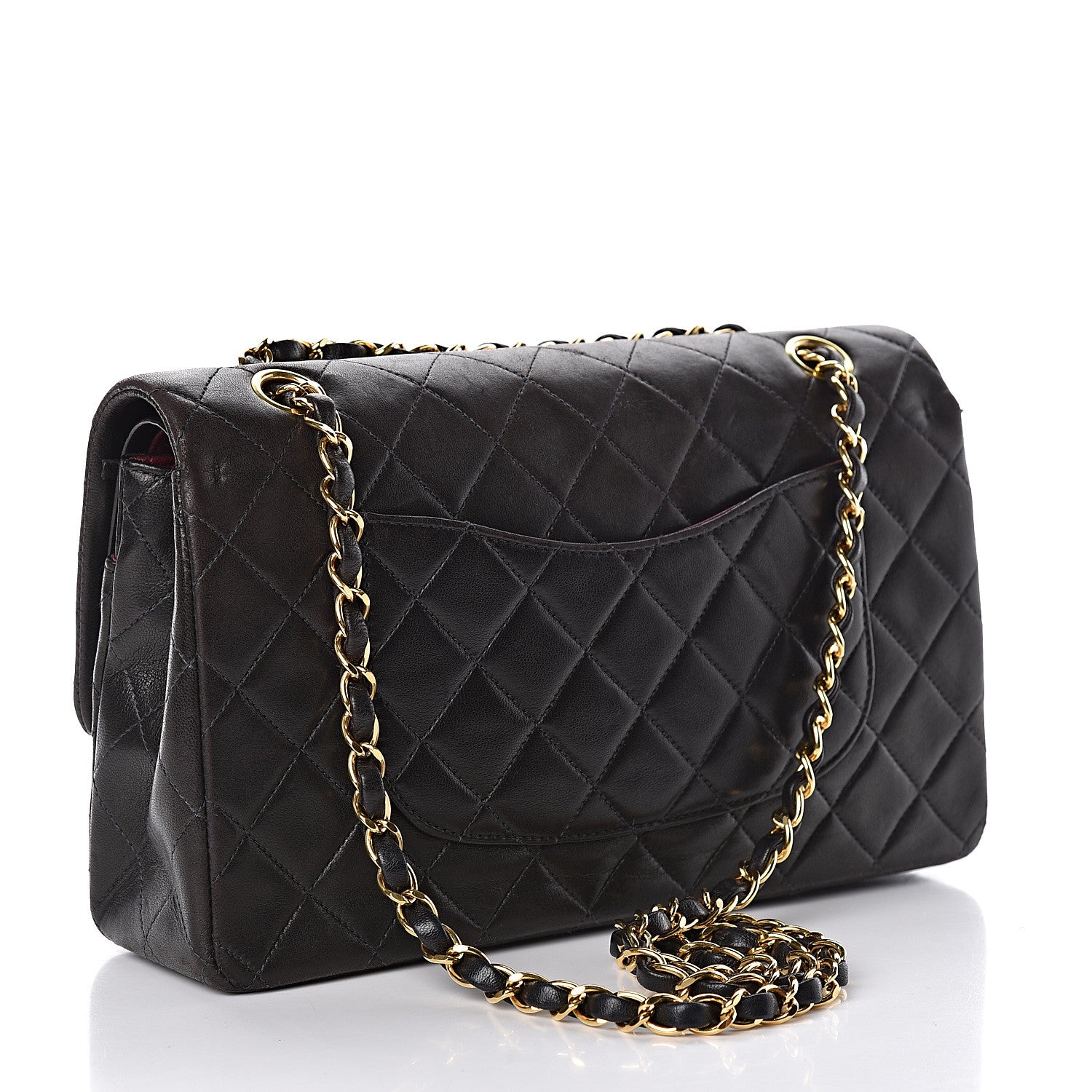 Chanel Lambskin Quilted Medium Double Flap Black 3 of 18