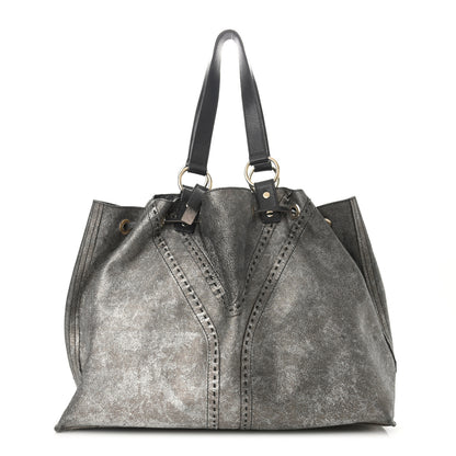 Saint Laurent Calfskin Reversible Double Sac Y Tote Gold Black 11 of 19