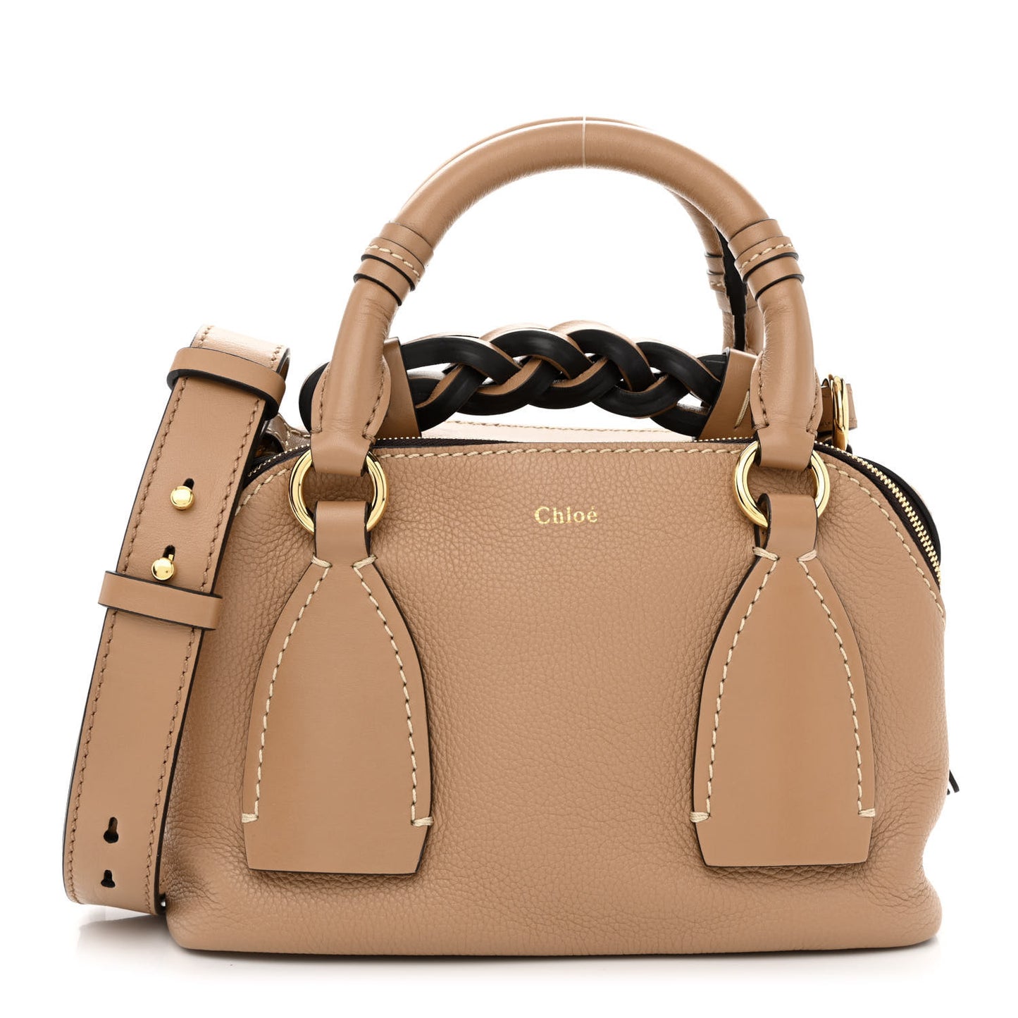 Calfskin Small Daria Cement Brown