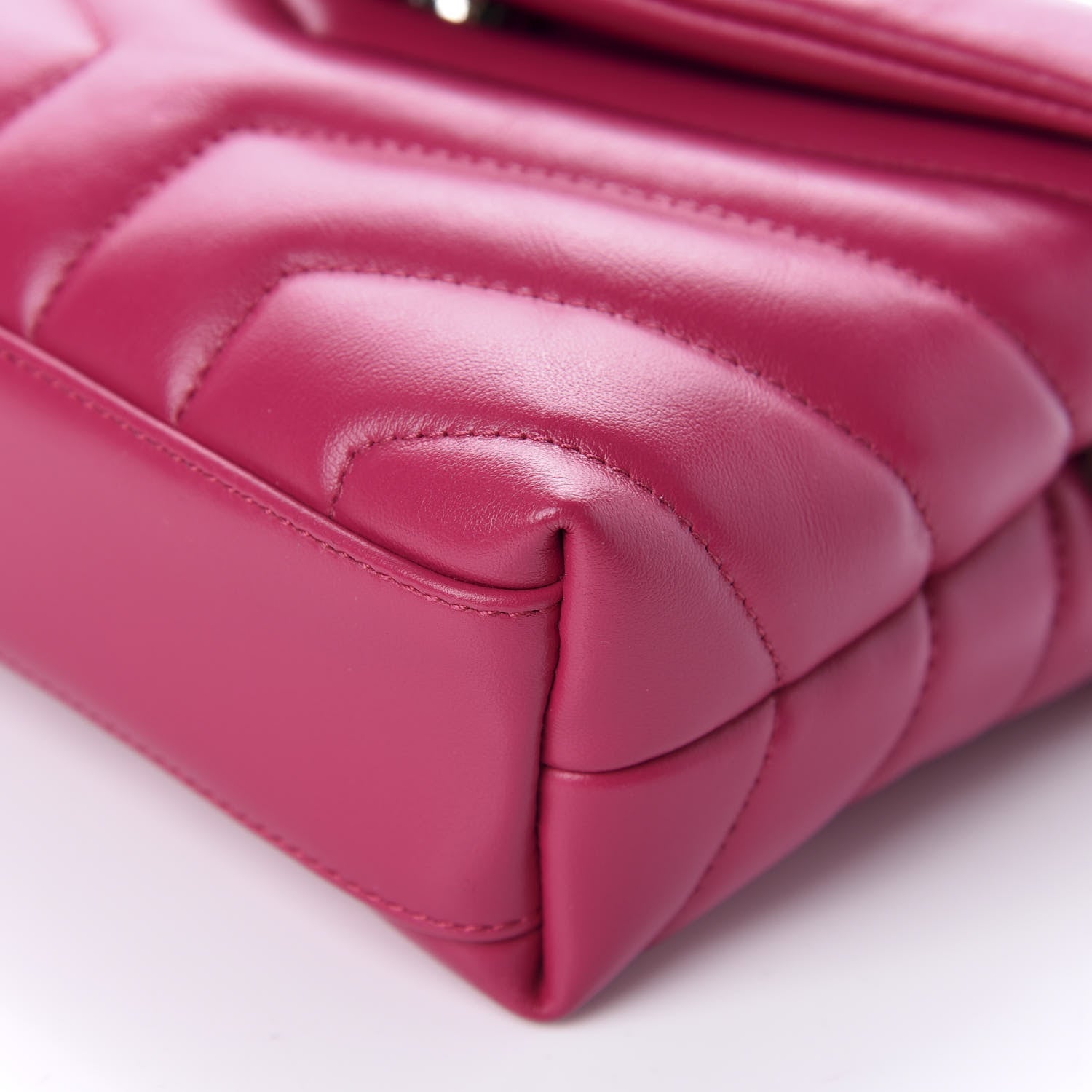 Saint Laurent Calfskin Y Quilted Monogram Toy Loulou Crossbody Bag Freesia 5 of 11