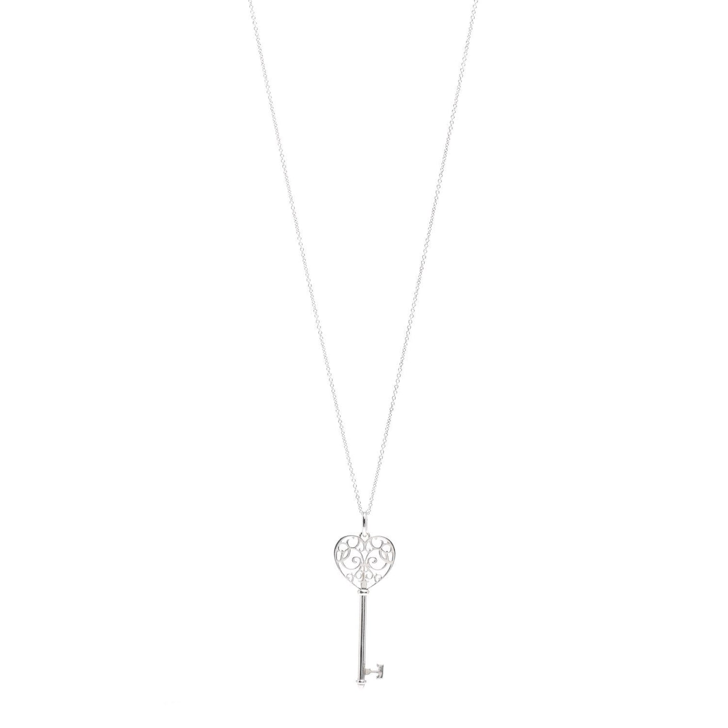 Sterling Silver Enchant Heart Key Pendant Necklace