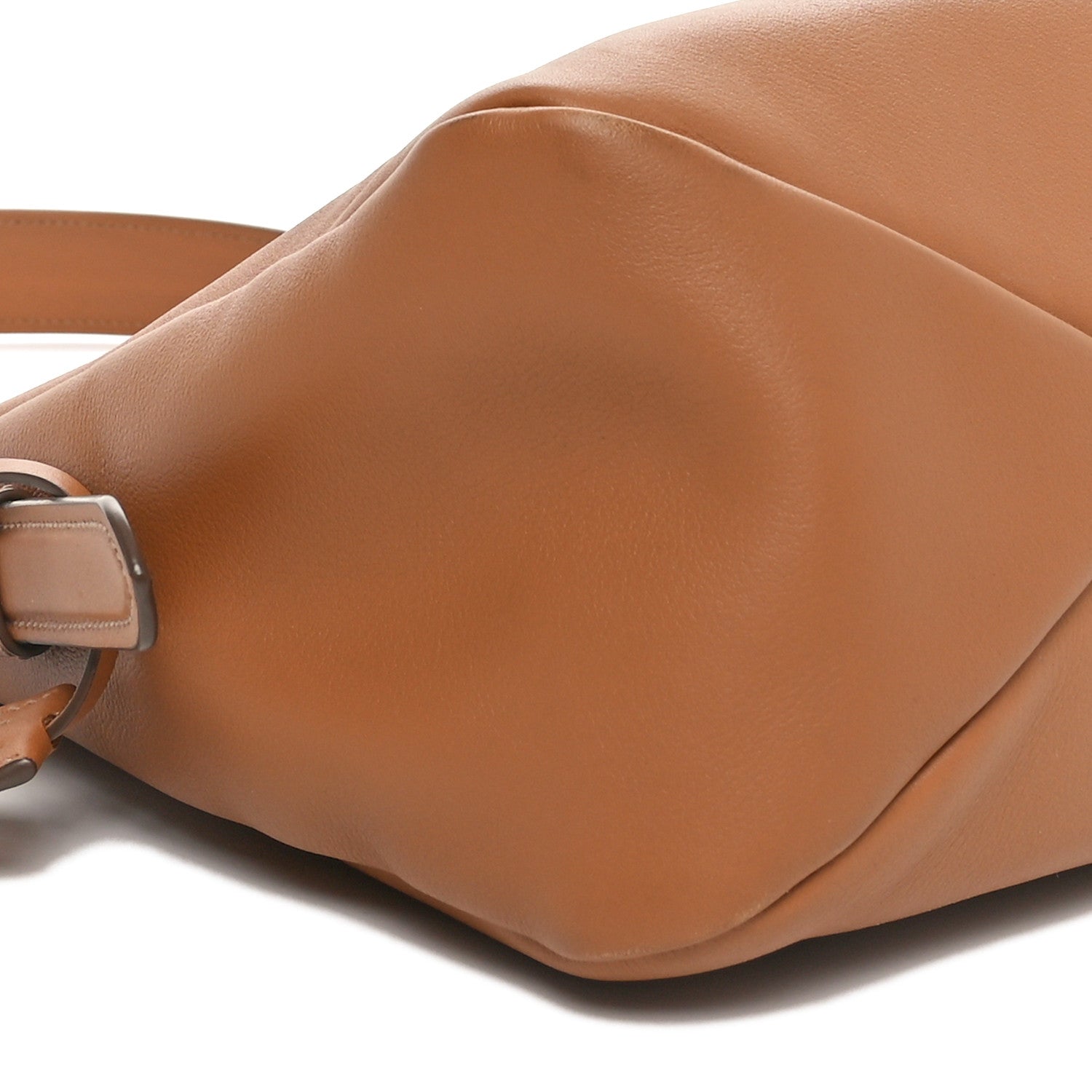 Prada Soft Calfskin Large Aimee Shoulder Bag Caramel 8 of 9
