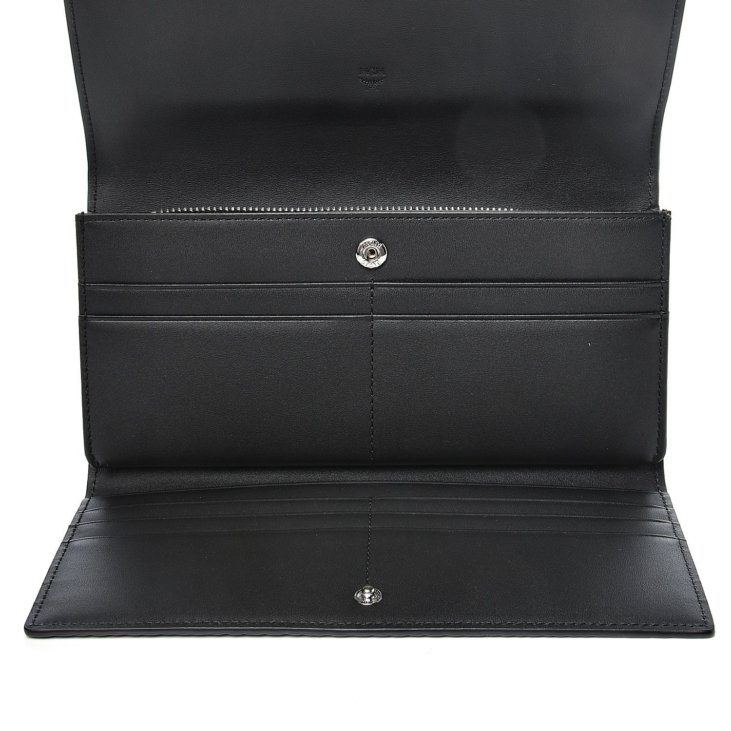 MCM Visetos Continental Flap Wallet Black 4 of 6