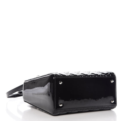 Christian Dior Patent Cannage Medium Lady Dior Black 4 of 7