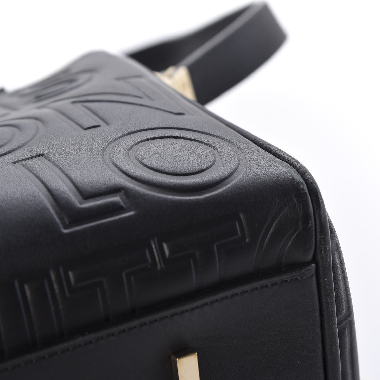 Louis Vuitton Calfskin Embossed Mini Cube Speedy Black 7 of 12