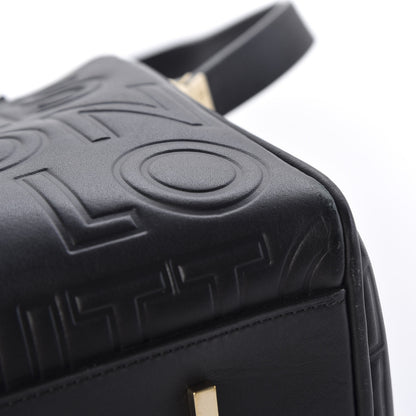 Louis Vuitton Calfskin Embossed Mini Cube Speedy Black 7 of 12